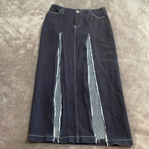 Connection Slit Leg Jean Skirt